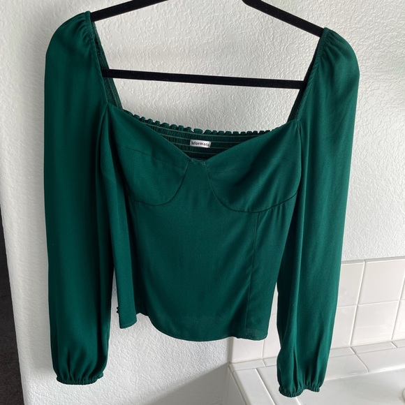 Reformation * Reign Top * Sz 8 * GREEN * NWT - Picture 3 of 7